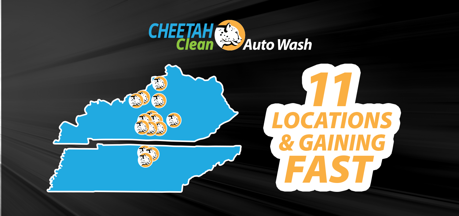 Cheetah Clean recently acquired Waterworks Auto Wash in a growth acquisition that now extends Cheetah Clean Auto Wash to 11 locations in Kentucky and Tennessee.